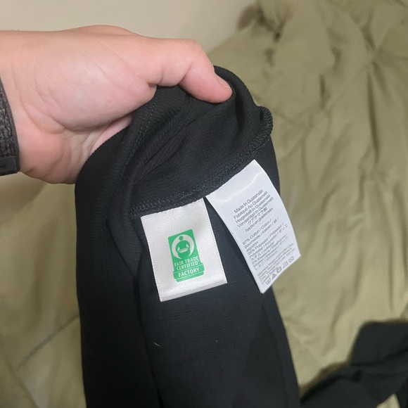 J. Crew Ribbed Mock Neck Long Sleeve Tee Black - Picture 6 of 6